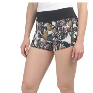 Oiselle High Rise Roga Shorts Firenze Print Size 6 NWOT
